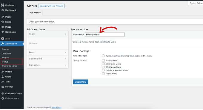 Tạo menu trong wordpress người mới - Phan Văn Cương - Tadola.vn