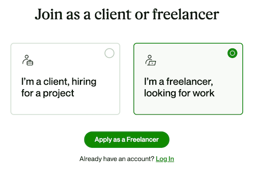 Đăng ký tài khoản upwork cho freelancer